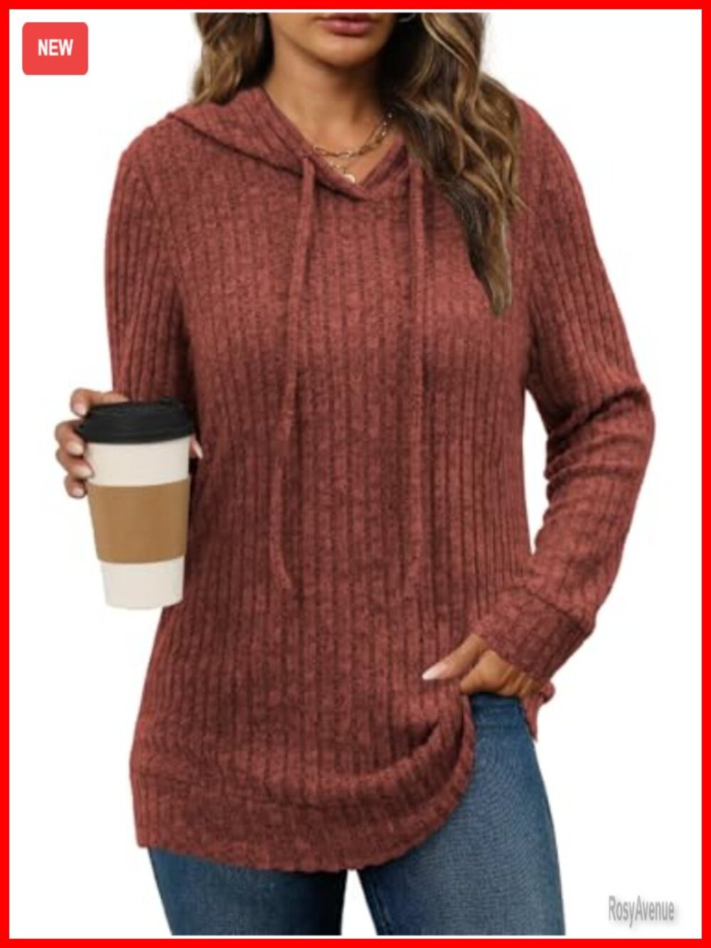 Women's Hoodie Sweater Long Sleeve Pullover Loose Fit Tunic Top